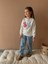 Inebolu Kids Yes Nakışlı 3 Iplik Şardonlu Kot Sweatshirt 2 Li Takım Kız Çocuk 4