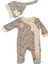 Leopar Desenli Kız Bebek Tulum Bereli 1
