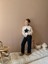 Inebolu Kids Yıldız Çıkartmalı Şardonlu Kot Sweatshirt Takım Kız Çocuk 3