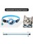 Etashop Airtag Uyumlu Reflektif Kedi Tasması Zilli Ayarlanabilir Kedi Boyun Tasması 22-32 cm Mavi 1