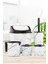 Banyo 5'li Seti, Beyaz Mermer Desenli, Çöp Kovası, Tuvalet Fırçası, Sabunluk 1