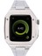 CPT83 Apple Watch 45MM Metal Petek Kasalı Kordon - Gümüş 1
