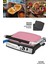 Pembe Paslanmaz Çelik Tost ve Izgara Makinesi, 2000W, Granit Plakalar 1