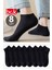 Unisex 8 Çift Pamuklu Basic Derbili Çorap (Siyah-Beyaz) Klasik 1