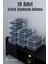Bambus 10'lu Şeffaf Plastik Erkek Ayakkabı Kutusu Dayanıklı ve Pratik Kullanım Özelliğiyle 10