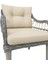 Kaş Alüminyum 2+1+1+Sehpa Bahçe Balkon Mobilyası,gri Rattan/krem Kumaş 3