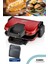 Kırmızı Kumru Tost ve Izgara Makinesi, 1800W, Granit Plaka, 5 Kademe Isı 1