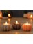 3D Baskı Bal Kabağı Tea Light Gece Lambası 3 Lü Set | Pilli LED Işık | 6 Cm*9 cm Alevsiz Sonbahar Dekorasyonu 2