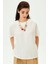 Bisiklet Yaka Taş Işlemeli Regular Örme Tişört 1
