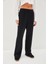 Nervürlü Wide Leg Beli / Lastikli Örme Pantolon 2