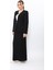 Sıfır Yaka Ön Robalı Ceket & Uzun Düz Dar Etek-Siyah 7
