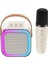 Karaoke Kablosuz Hoparlör Mikrofonlu Rgb Işıklı Bluetooth Speaker Tf Kart/usb Beyaz 2