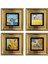 Van Gogh 4 Lü Set Çerçeveli Taş Tablo 1