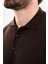 Fitilli Slim Fit Polo Yaka Erkek Triko Kazak 2