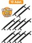 Polavit 10 Adet Siyah Sert Plastik Çekmece Mutfak Dolap Kapak Kulpu 96 mm Modern Stil 6