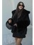 Kadın Siyah Suni Kürk Ceket 2