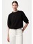 Bisiklet Yaka Düz Yarım Kollu Örme Tişört 1