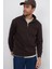 Unisex Relax Fit Rahat Kesim Pamuklu Içi Polarlı Yarım Fermuarlı Kahverengi Dik Yaka Sweatshirt 1