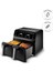 Çift Hazneli Dijital Airfryer, 4+4l, Multifry Xxxl, Sağlıklı ve Hızlı Pişirme 1