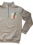 Bej Fermuarlı 3 Iplik Baskılı Sweatshirt 3