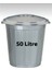 50 L Gri Kapaklı Çöp Kovası – Dayanıklı Plastik Gövde 1
