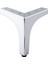 Metalon 12 cm Krom Gümüş Metal Mobilya Ayağı Modern Koltuk Dayanıklı Üçgen Ünitesi Ayağı Ayakları 1