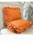 Turuncu Fırfırlı Çift Kişilik Nevresim Takımı 1