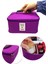 Mor Seyahat Makyaj Çantası, Düzenleyici ve Aksesuar Seti 24X21X11 cm 2