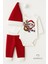 Bebek Yılbaşı Noel Kıyafeti 3’lü Set ,santa Baskılı Uzun Kollu Body, Kırmızı Fitilli Pantolon,şapka 2