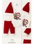 Bebek Yılbaşı Noel Kıyafeti 3’lü Set ,santa Baskılı Uzun Kollu Body, Kırmızı Fitilli Pantolon,şapka 4