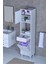 Seris Sepetli ve Çekmeceli Banyo Dolabı G:35 cm Çok Amaçlı Beyaz Düzenleyici 35X173X32,5 cm Dolap 1