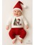 Bebek Yılbaşı Noel Kıyafeti 3’lü Takımı Snowman Baskılı Body,kırmızı Fitilli Pantolon,noel Şapkası 1