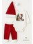 Bebek Yılbaşı Noel Kıyafeti 3’lü Takımı Snowman Baskılı Body,kırmızı Fitilli Pantolon,noel Şapkası 2