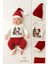 Bebek Yılbaşı Noel Kıyafeti 3’lü Takımı Snowman Baskılı Body,kırmızı Fitilli Pantolon,noel Şapkası 4