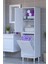 Miretta Üst Bölme Kapaklı Altı Kirli Sepetli Dolap 50 cm Genişlik Beyaz 50X138X32,5 cm Dolap 1