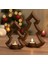 Yılbaşı Ağacı Tealight Mum Tutucu (2'li Set) | 18 cm ve 14 cm | LED Mum Hediyeli | 3D Baskı Dekor 1