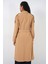 Kadın Bdart Uzun Kruvaze Yaka Trençkot Taba Doğal 5