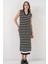 Kadın Bdart Desenli Triko Midi Elbise Siyah 3