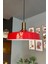 Kırmızı Eskitme Fener Başlık Avize, Retro Sarkıt, Ofis, Showroom, Salon, Mutfak Için 2