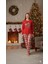 Kadın Yılbaşı Pijama Takımı Kırmızı Süprem 8