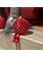 Hareketli Bacaklı Kırmızı Örgü Desenli Yılbaşı Süsü (4 Adet) - 3D Baskı Dekor 3