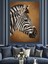 Siyah Beyaz Zebra Çizgileri Dekoratif Kanvas - Mdf Ahşap Tablo 2