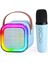 Karaoke Kablosuz Hoparlör Mikrofonlu Rgb Işıklı Bluetooth Speaker Tf Kart/usb Mavi 1