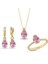 Kunzit Taşlı Gümüş Takım TKM06 1