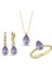 Lila Ametist Taşlı Gümüş Takım TKM08 1