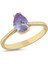 Lila Ametist Taşlı Gümüş Yüzük YZ05 1