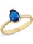 Mavi Topaz Taşlı Gümüş Yüzük YZ06 1