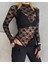 Kadın Uzun Kollu Transparan Çıtçıtlı Bodysuit Bluz 6
