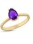 Ametist Taşlı Gümüş Yüzük YZ03 1