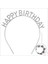 Gümüş Kristal Taşlı Happy Birthday Tacı 5